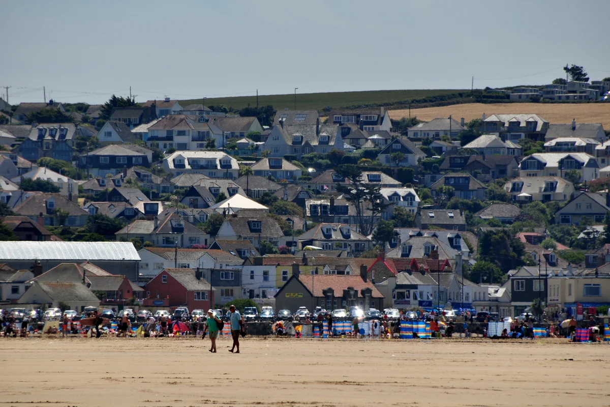 Perranporth, shown as location context for Tunes in the Dunes 2027