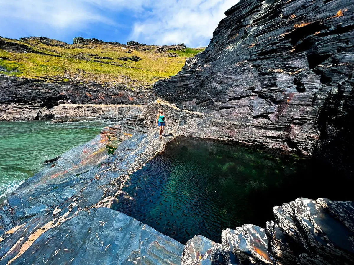 Boscastle harbour inlet - the dramatic start point for the coast path north to Tintagel